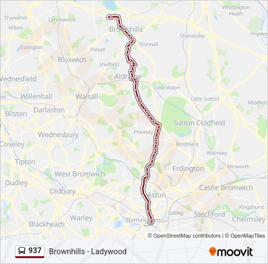 937 Bus Line Map