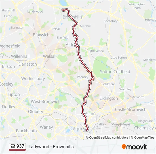 937 Bus Line Map