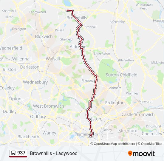 937 Bus Line Map
