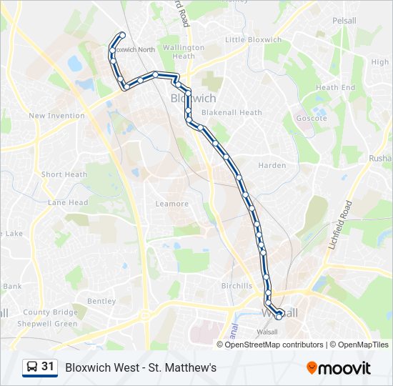 31 Bus Line Map