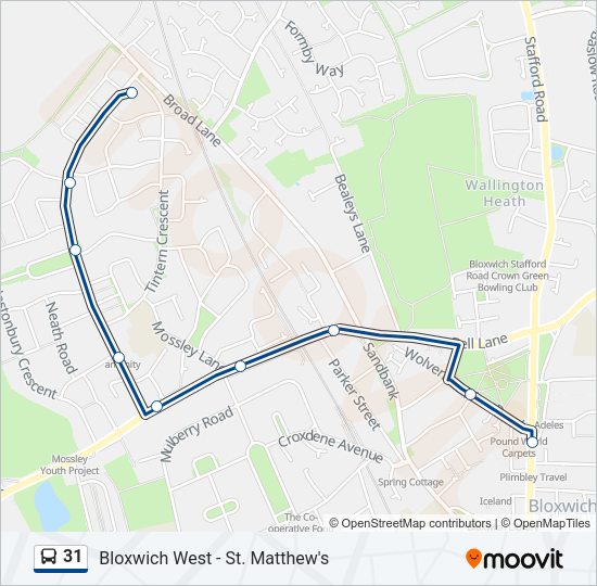 31 Bus Line Map