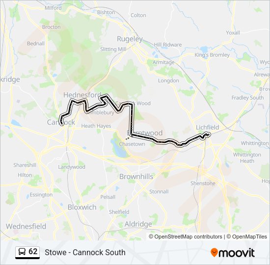 62 Bus Line Map