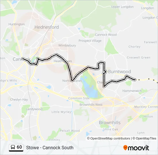 60 Bus Line Map