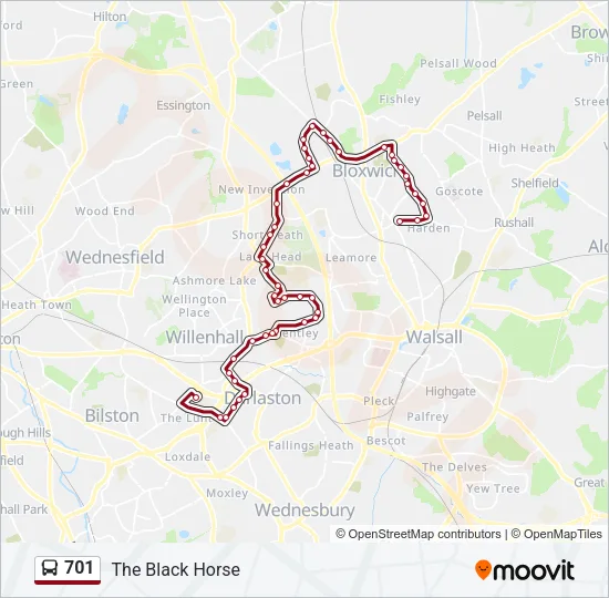 701 Bus Line Map