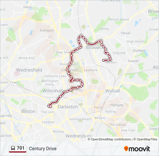 701 Bus Line Map
