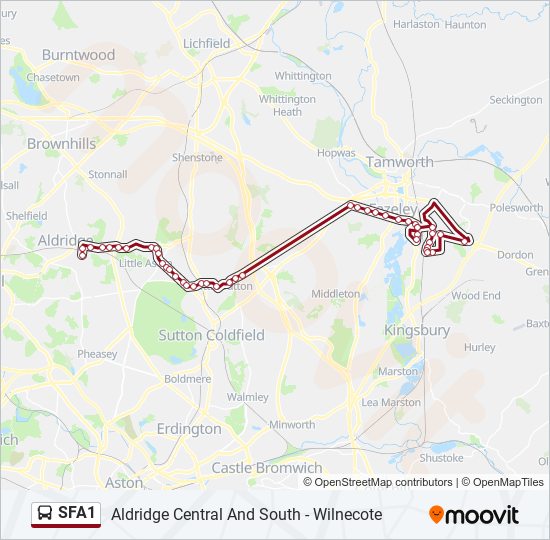 SFA1 Bus Line Map