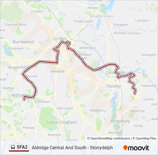 SFA2 bus Line Map