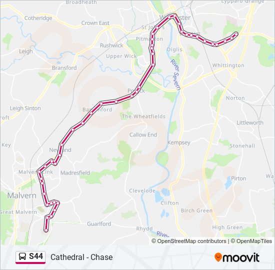 s44 Route: Schedules, Stops & Maps - Poolbrook (Updated)