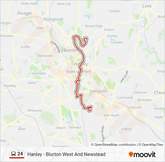 24 Route: Schedules, Stops & Maps - St John's Church (Updated)