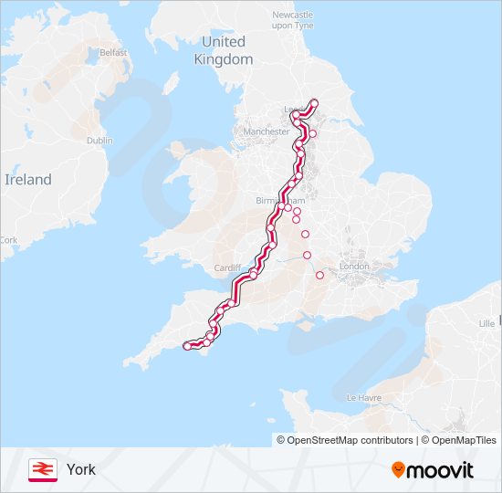 CROSSCOUNTRY Train Line Map