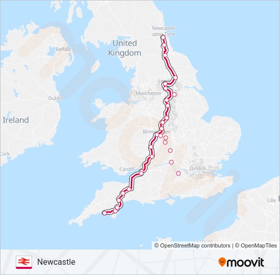 CROSSCOUNTRY Train Line Map