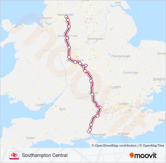 CROSSCOUNTRY Train Line Map