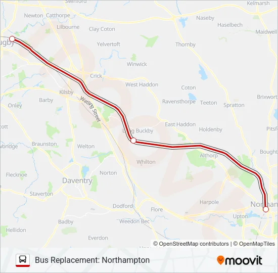 AVANTI WEST COAST Bus Line Map