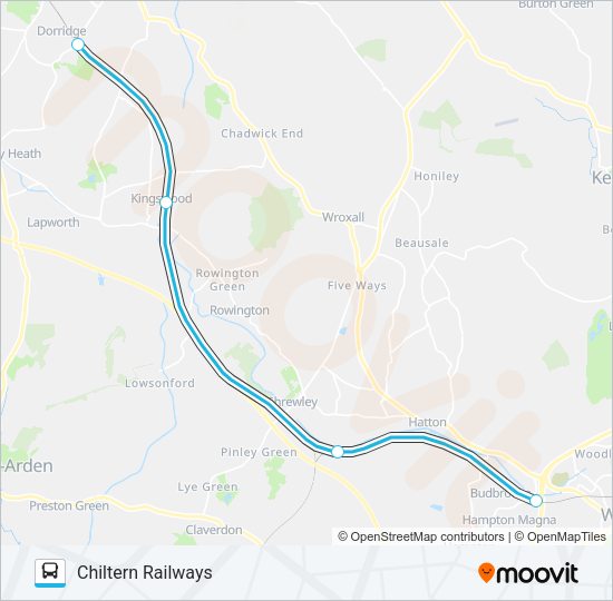 CHILTERN RAILWAYS Bus Line Map