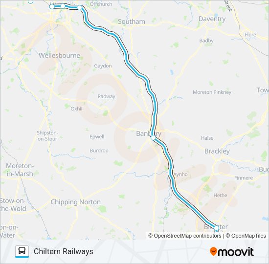 CHILTERN RAILWAYS Bus Line Map