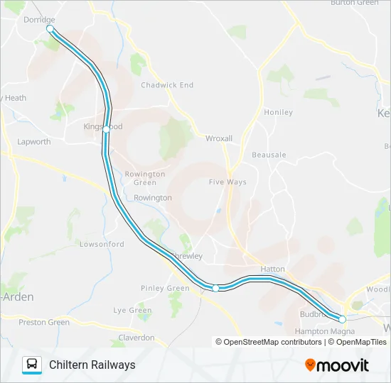 CHILTERN RAILWAYS Bus Line Map