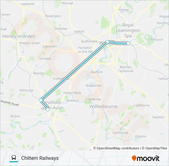 CHILTERN RAILWAYS Bus Line Map