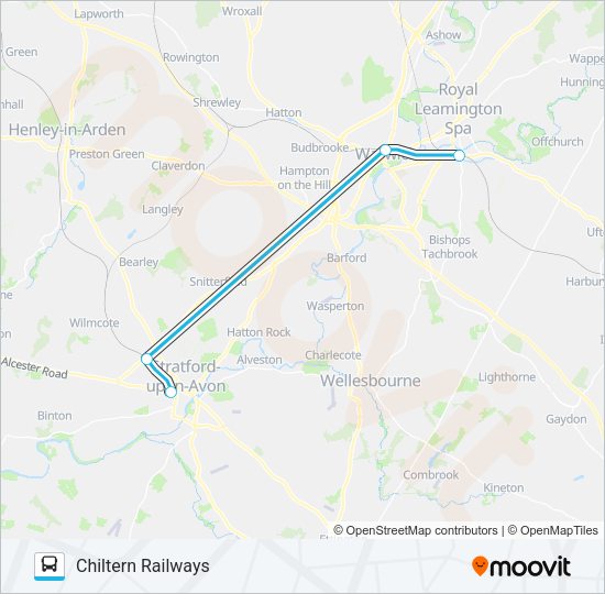 CHILTERN RAILWAYS Bus Line Map