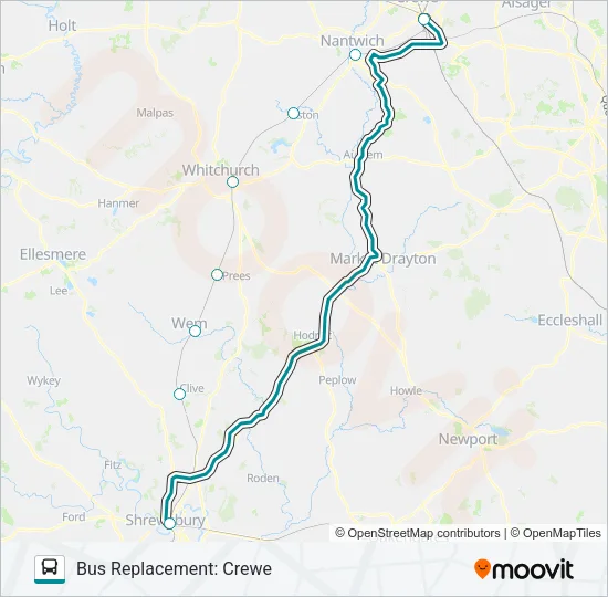 TRANSPORT FOR WALES Bus Line Map