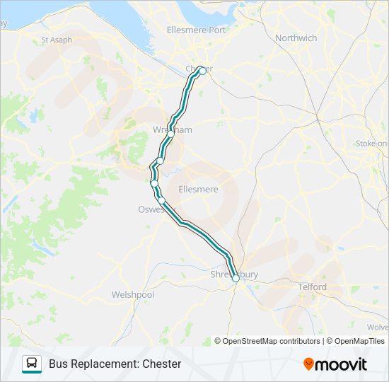 TRANSPORT FOR WALES Bus Line Map