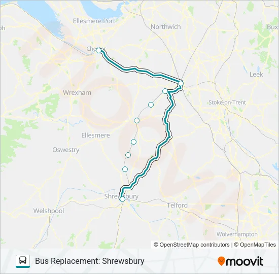 TRANSPORT FOR WALES Bus Line Map