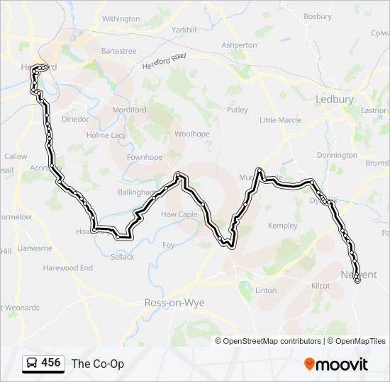 456 Bus Line Map