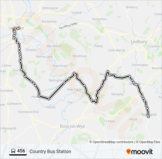 456 Bus Line Map