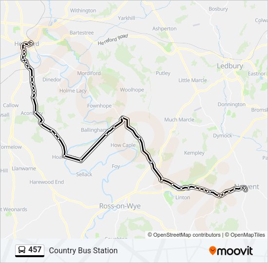 457 Bus Line Map