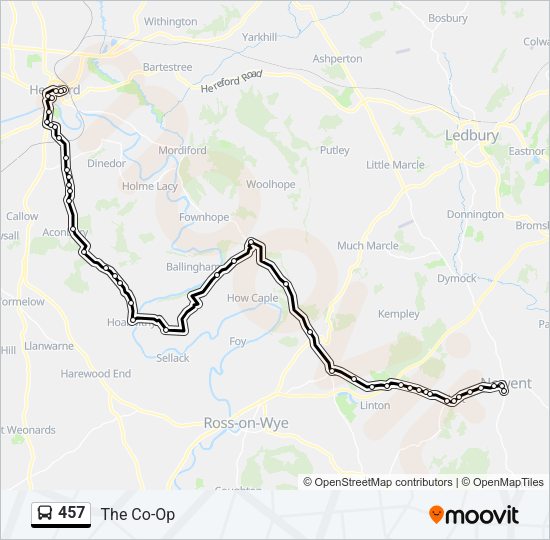 457 Bus Line Map