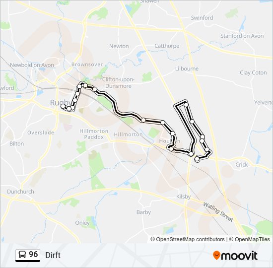 96 bus Line Map