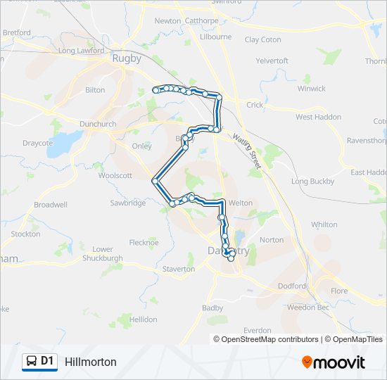 D1 bus Line Map