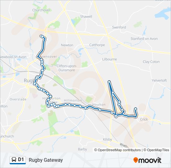 D1 Bus Line Map