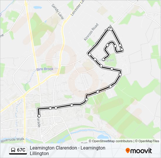 67C Bus Line Map