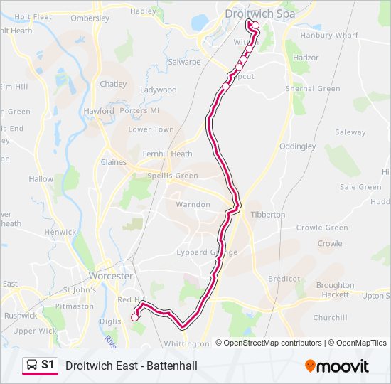 S1 bus Line Map