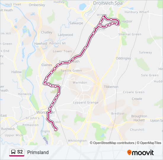 S2 Bus Line Map