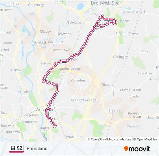 S2 Bus Line Map