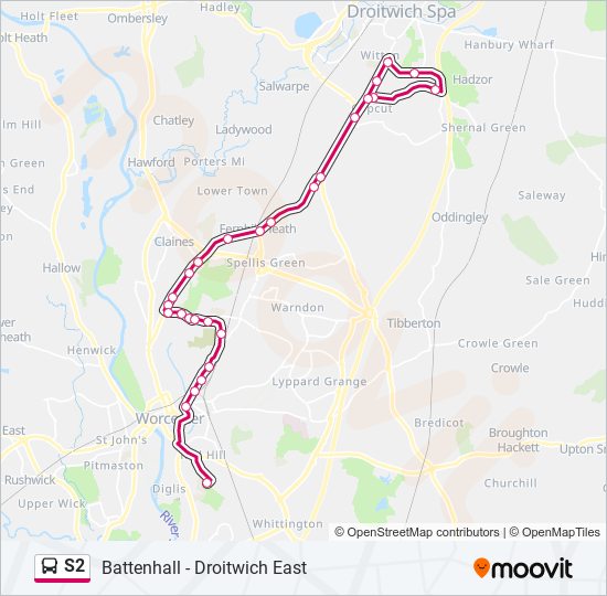 S2 bus Line Map