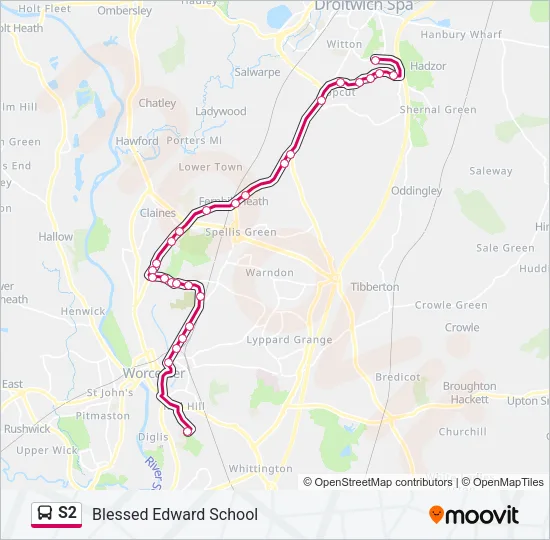 S2 Bus Line Map