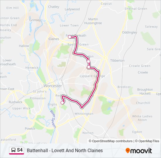 S4 bus Line Map