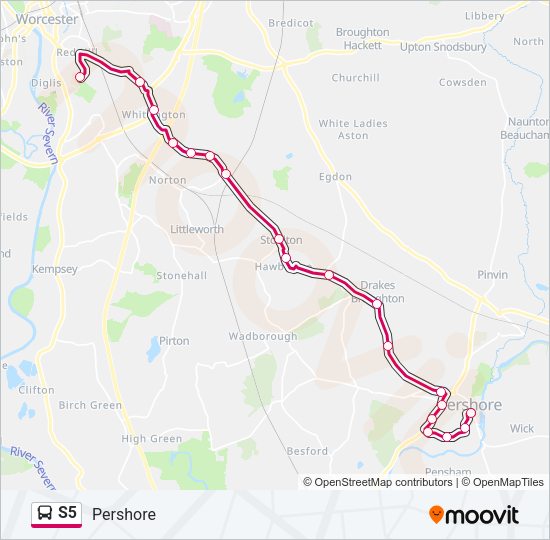 S5 Bus Line Map