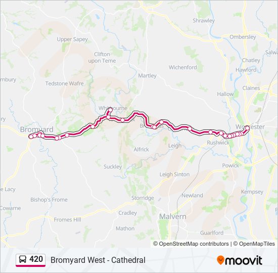 420 bus Line Map