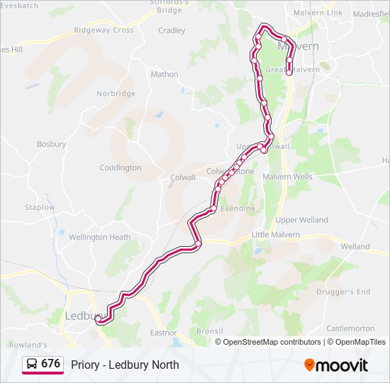 676 bus Line Map