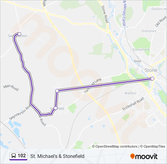 102 bus travel time