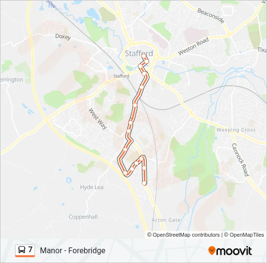 7 Bus Line Map