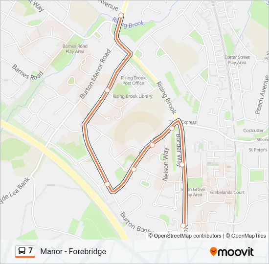 7 Bus Line Map