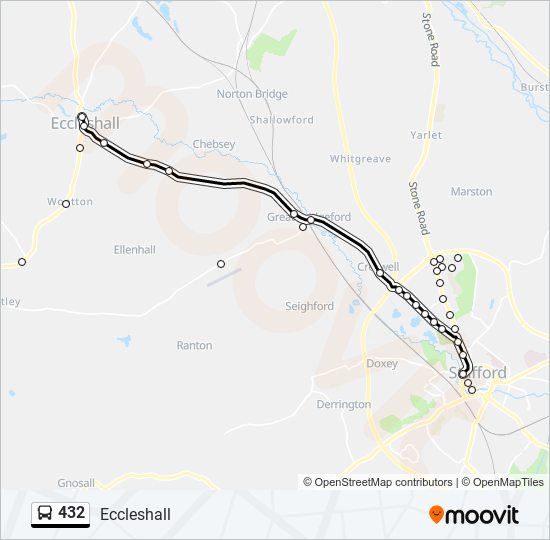 432 bus Line Map