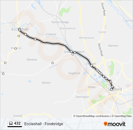 432 Bus Line Map
