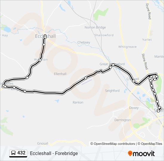 432 Bus Line Map