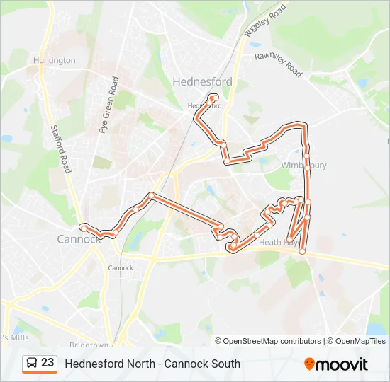 23 Bus Line Map