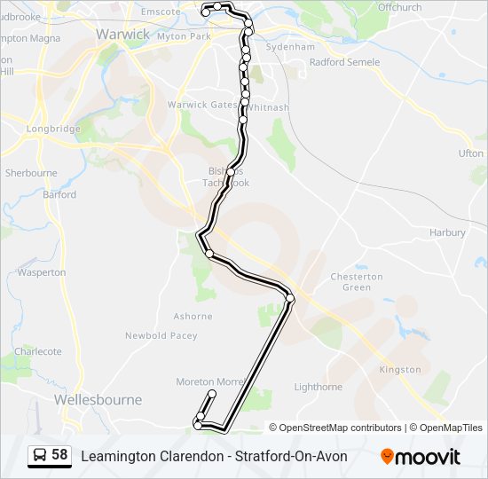 58 Bus Line Map